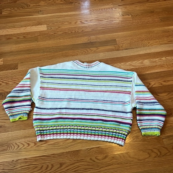 Anthropologie Striped Crew Neck Sweater XL NWT - Picture 10 of 11